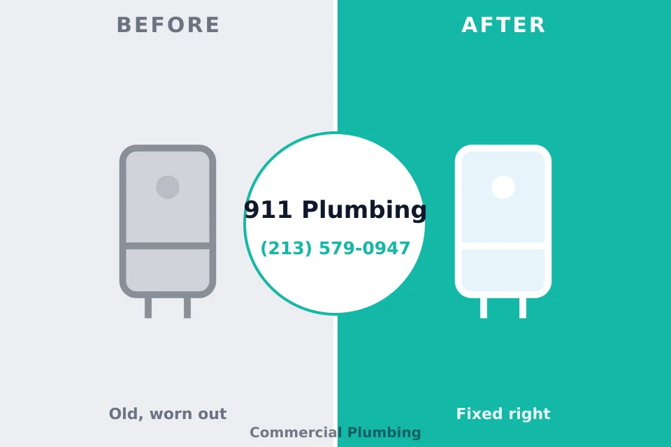 Before and after: plumbing company Newport Beach, CA